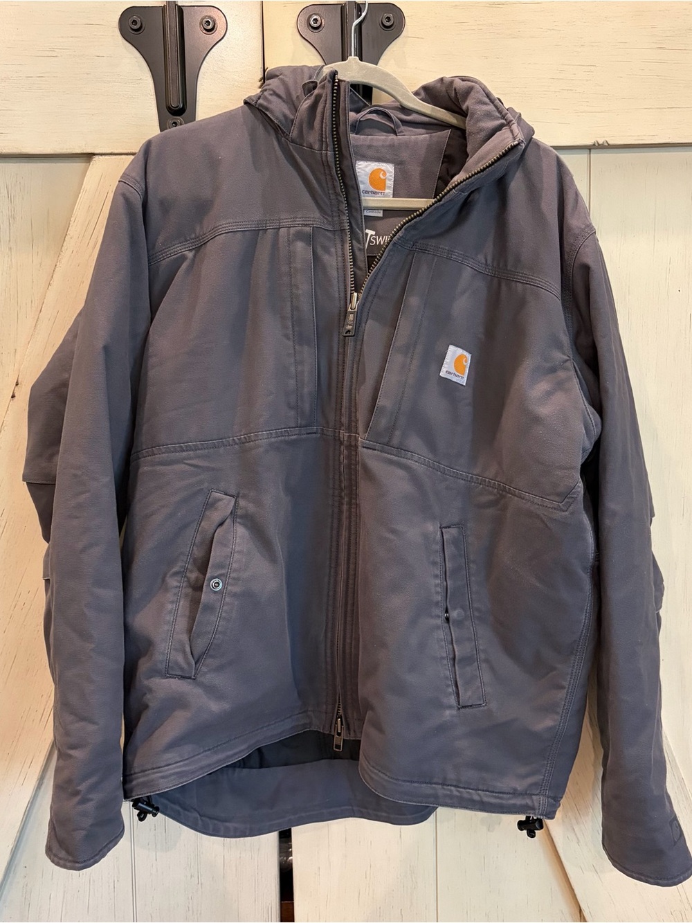 Carhartt Men's Gray Hooded Full Swing Jacket Size Large
